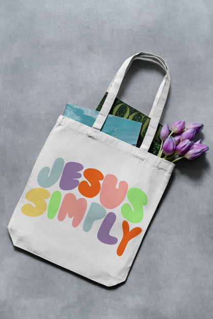 Jesus Simply Premium Canvas Tote Bag