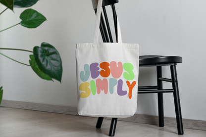 Jesus Simply Premium Canvas Tote Bag